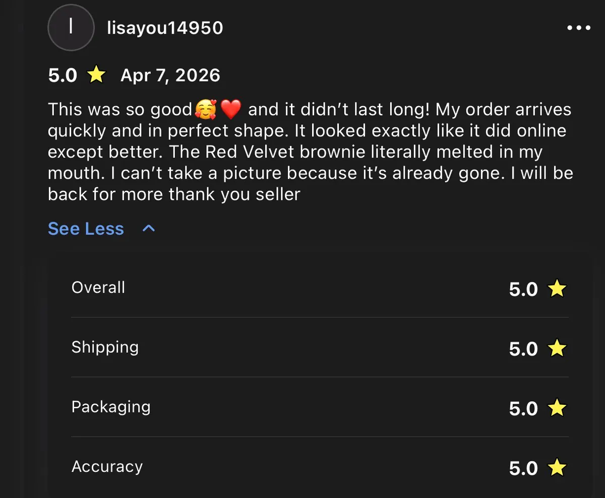 Screenshot of a five-star Whatnot review from lisayou14950